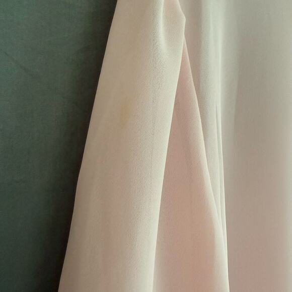 Vintage 80s Pink Sheer‎ Blouse Laura & Jayne Petite Pleated Front Size 12 - Picture 11 of 13